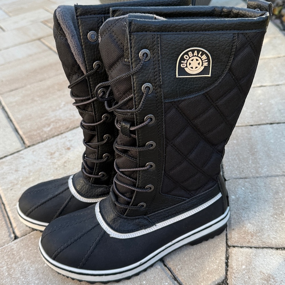 Global Win Black Winter & Rain Boots